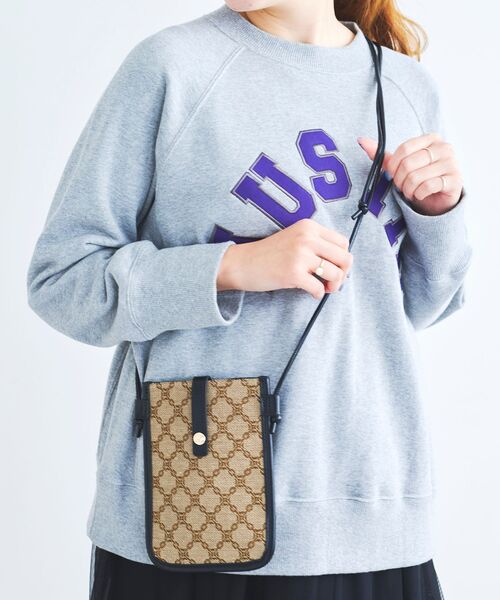 le.coeur blanc（ルクールブラン）の「ジャガードスマホショルダー（ショルダーバッグ・レディース・ブラック/キャメル・FREE）」の19枚目の写真