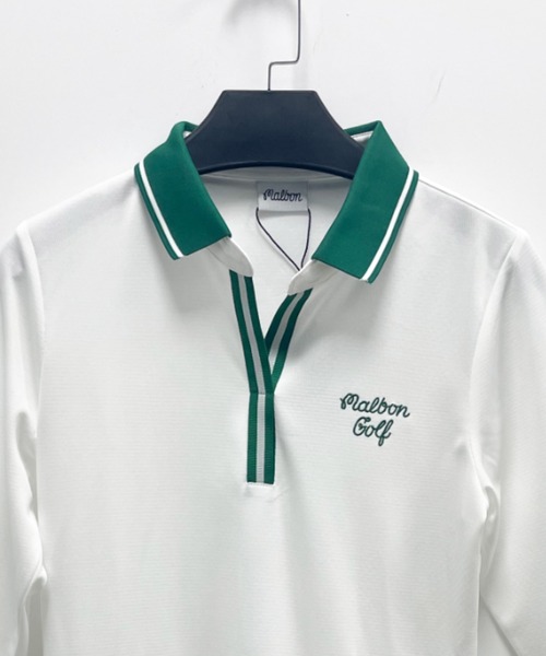 Malbon Golf マルボン ゴルフ ノースリーブポロシャツ レディース MALBON GOLF : レディース ゴルフ ノースリーブポロシャツ マル
