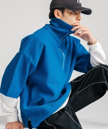 Ressaca（レサーカ）の「オーバーサイズ ハーフジップ半袖サマーニット（ニット/セーター・メンズ）」