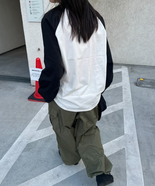 BROKEN BASE（ブロークンベース）の「ヘンリーネックラグランロンT（Tシャツ/カットソー・メンズ・ネイビー/ブラック・MEDIUM/LARGE）」の7枚目の写真