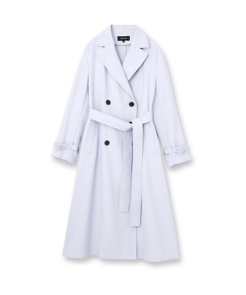 UNTITLED(アンタイトル)の「◆【オフィスからセレモニーまで!】バックサテン きれいめトレンチコート(トレンチコート・レディース・サックスブルー/ライトベージュ/ネイビー・00/01/02/03/04/42/44/46/48/50)」の4枚目の写真