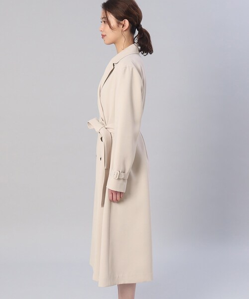 UNTITLED(アンタイトル)の「◆【オフィスからセレモニーまで!】バックサテン きれいめトレンチコート(トレンチコート・レディース・サックスブルー/ライトベージュ/ネイビー・00/01/02/03/04/42/44/46/48/50)」の6枚目の写真