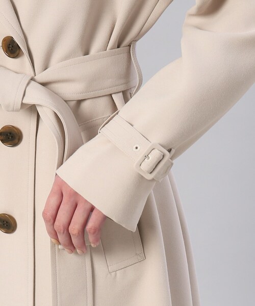 UNTITLED(アンタイトル)の「◆【オフィスからセレモニーまで!】バックサテン きれいめトレンチコート(トレンチコート・レディース・サックスブルー/ライトベージュ/ネイビー・00/01/02/03/04/42/44/46/48/50)」の9枚目の写真