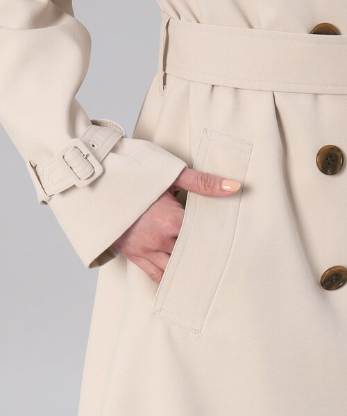UNTITLED(アンタイトル)の「◆【オフィスからセレモニーまで!】バックサテン きれいめトレンチコート(トレンチコート・レディース・サックスブルー/ライトベージュ/ネイビー・00/01/02/03/04/42/44/46/48/50)」の10枚目の写真