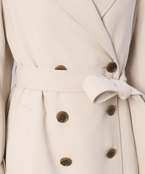 UNTITLED(アンタイトル)の「◆【オフィスからセレモニーまで!】バックサテン きれいめトレンチコート(トレンチコート・レディース・サックスブルー/ライトベージュ/ネイビー・00/01/02/03/04/42/44/46/48/50)」の11枚目の写真