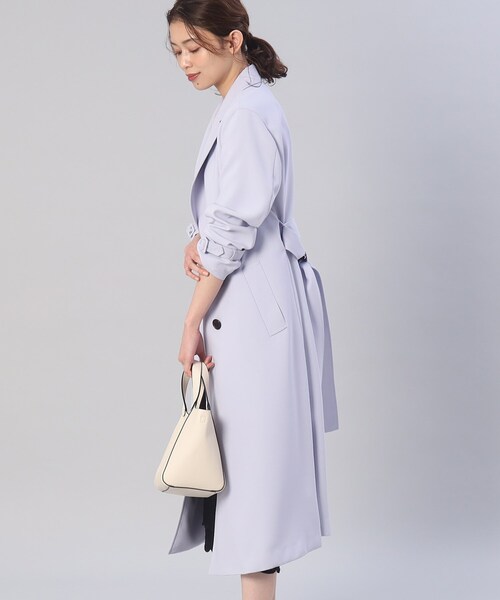 UNTITLED(アンタイトル)の「◆【オフィスからセレモニーまで!】バックサテン きれいめトレンチコート(トレンチコート・レディース・サックスブルー/ライトベージュ/ネイビー・00/01/02/03/04/42/44/46/48/50)」の22枚目の写真