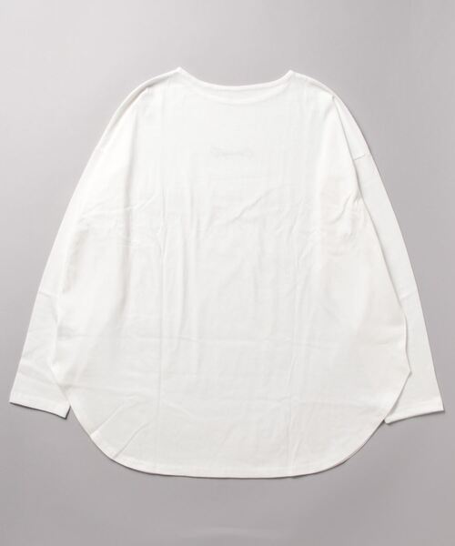 reca（レカ）の「ビッグシルエット筆記体刺繍カットソー（Tシャツ/カットソー・レディース・チャコールグレー/ベージュ/グレイッシュベージュ/オフホワイト・FREE）」の5枚目の写真