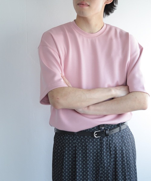 SENSE OF PLACE by URBAN RESEARCH(センスオブプレイスバイアーバンリサーチ)の「ダンボールポンチTシャツ(5分袖)(Tシャツ/カットソー・メンズ・ブルー/ライトベージュ/ブラック/ホワイト/ピンク・MEDIUM/LARGE)」の11枚目の写真