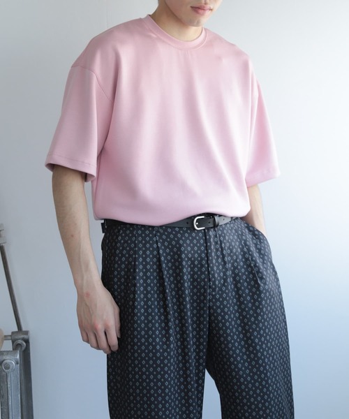 SENSE OF PLACE by URBAN RESEARCH(センスオブプレイスバイアーバンリサーチ)の「ダンボールポンチTシャツ(5分袖)(Tシャツ/カットソー・メンズ・ブルー/ライトベージュ/ブラック/ホワイト/ピンク・MEDIUM/LARGE)」の7枚目の写真