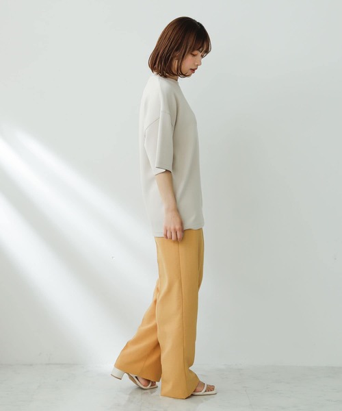 SENSE OF PLACE by URBAN RESEARCH(センスオブプレイスバイアーバンリサーチ)の「ダンボールポンチTシャツ(5分袖)(Tシャツ/カットソー・メンズ・ブルー/ライトベージュ/ブラック/ホワイト/ピンク・MEDIUM/LARGE)」の8枚目の写真