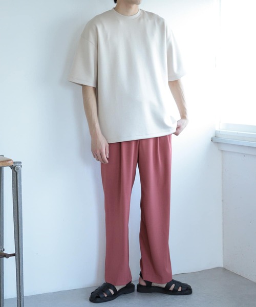 SENSE OF PLACE by URBAN RESEARCH(センスオブプレイスバイアーバンリサーチ)の「ダンボールポンチTシャツ(5分袖)(Tシャツ/カットソー・メンズ・ブルー/ライトベージュ/ブラック/ホワイト/ピンク・MEDIUM/LARGE)」の13枚目の写真