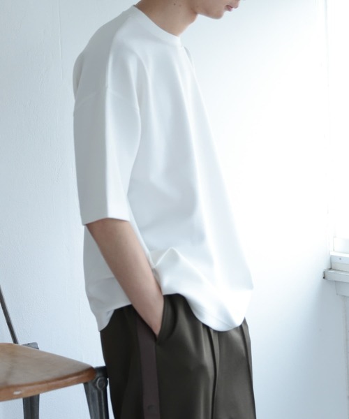 SENSE OF PLACE by URBAN RESEARCH(センスオブプレイスバイアーバンリサーチ)の「ダンボールポンチTシャツ(5分袖)(Tシャツ/カットソー・メンズ・ブルー/ライトベージュ/ブラック/ホワイト/ピンク・MEDIUM/LARGE)」の18枚目の写真