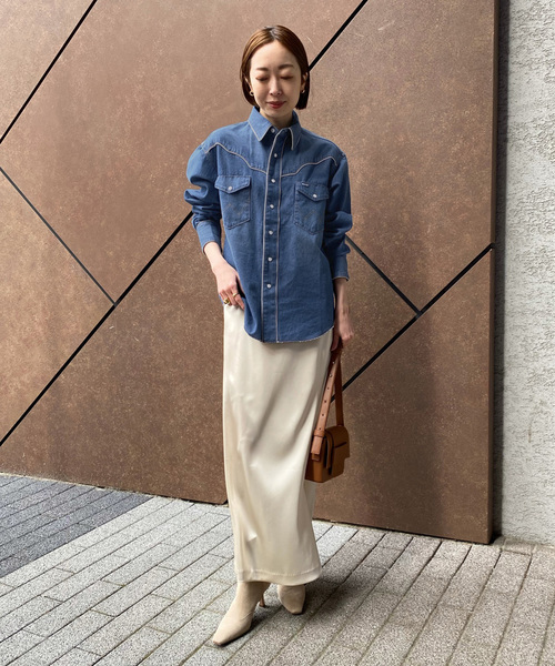 Noble(ノーブル)の「【Wrangler】WESTERNヨークシャツ(シャツ/ブラウス・レディース・ネイビー/サックスブルー・X-SMALL)」の8枚目の写真