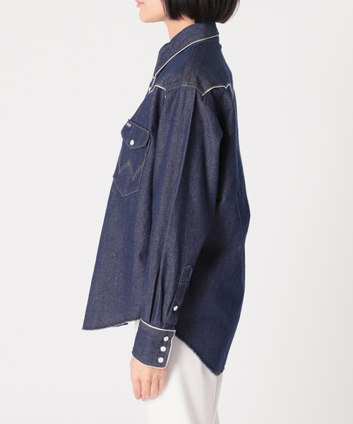 Noble(ノーブル)の「【Wrangler】WESTERNヨークシャツ(シャツ/ブラウス・レディース・ネイビー/サックスブルー・X-SMALL)」の13枚目の写真