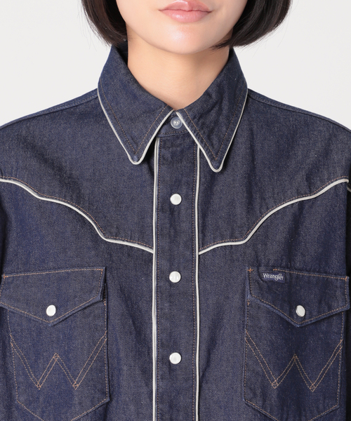 Noble(ノーブル)の「【Wrangler】WESTERNヨークシャツ(シャツ/ブラウス・レディース・ネイビー/サックスブルー・X-SMALL)」の4枚目の写真
