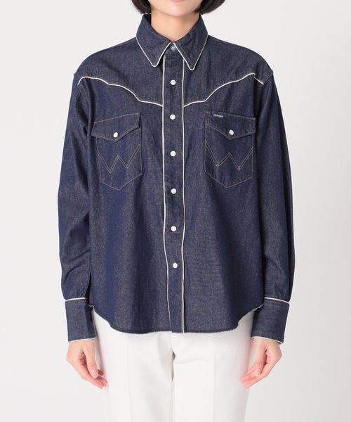Noble(ノーブル)の「【Wrangler】WESTERNヨークシャツ(シャツ/ブラウス・レディース・ネイビー/サックスブルー・X-SMALL)」の5枚目の写真