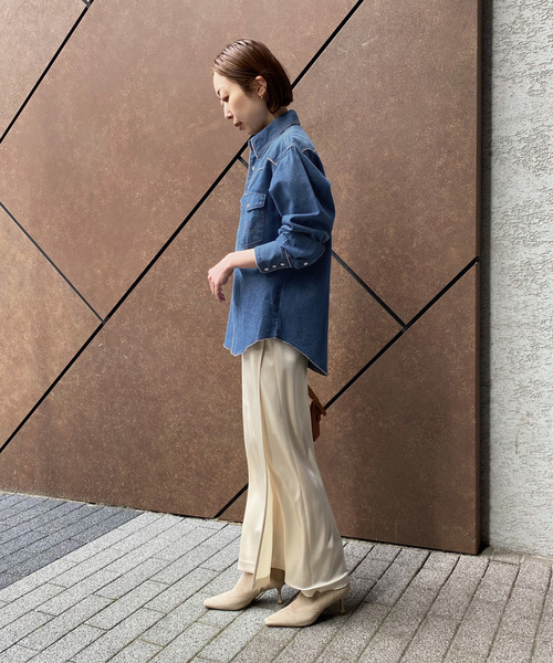Noble(ノーブル)の「【Wrangler】WESTERNヨークシャツ(シャツ/ブラウス・レディース・ネイビー/サックスブルー・X-SMALL)」の21枚目の写真