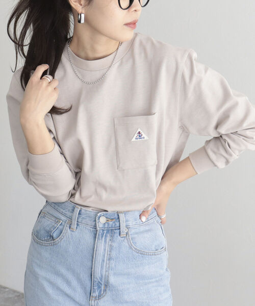 GEVACO(ゲバコ)の「【GEVACO/ゲバコ】FG限定/ヘビー天竺長袖Tシャツ(Tシャツ/カットソー・レディース・ブルー/グリーン/ベージュ/ピンク/ブラック/オフホワイト・38)」の3枚目の写真