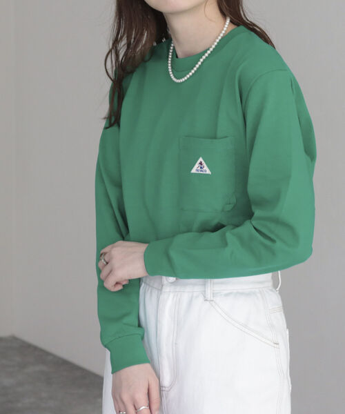GEVACO(ゲバコ)の「【GEVACO/ゲバコ】FG限定/ヘビー天竺長袖Tシャツ(Tシャツ/カットソー・レディース・ブルー/グリーン/ベージュ/ピンク/ブラック/オフホワイト・38)」の10枚目の写真