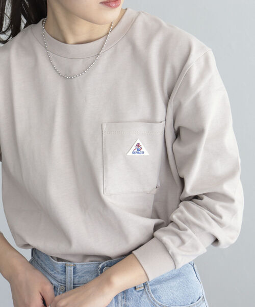 GEVACO(ゲバコ)の「【GEVACO/ゲバコ】FG限定/ヘビー天竺長袖Tシャツ(Tシャツ/カットソー・レディース・ブルー/グリーン/ベージュ/ピンク/ブラック/オフホワイト・38)」の19枚目の写真