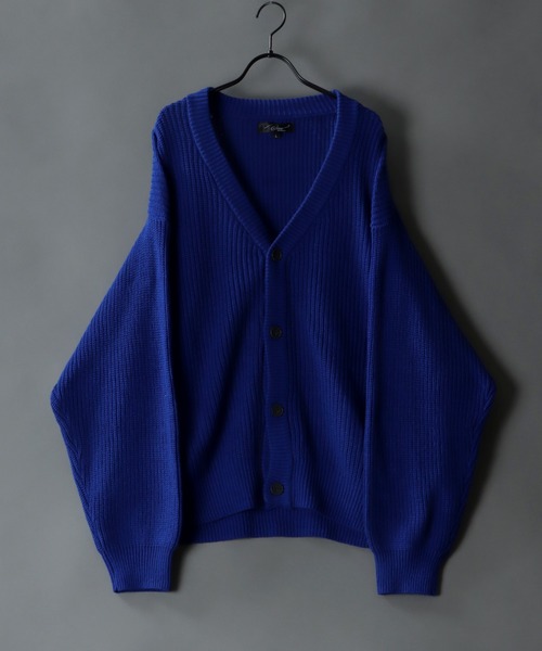 SITRY(シトリー)の「Balloon Sleeve Big silhouette Knit Cardigan/バルーンスリーブ ビッグシルエット ニット カーディガン/カーデ(カーディガン/ボレロ・メンズ・マスタード/ロイヤルブルー/ケリーグリーン/グレイッシュベージュ/ブラック/ライトグレー/パープル・M/L/LL)」の5枚目の写真