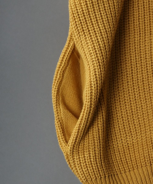 SITRY(シトリー)の「Balloon Sleeve Big silhouette Knit Cardigan/バルーンスリーブ ビッグシルエット ニット カーディガン/カーデ(カーディガン/ボレロ・メンズ・マスタード/ロイヤルブルー/ケリーグリーン/グレイッシュベージュ/ブラック/ライトグレー/パープル・M/L/LL)」の9枚目の写真