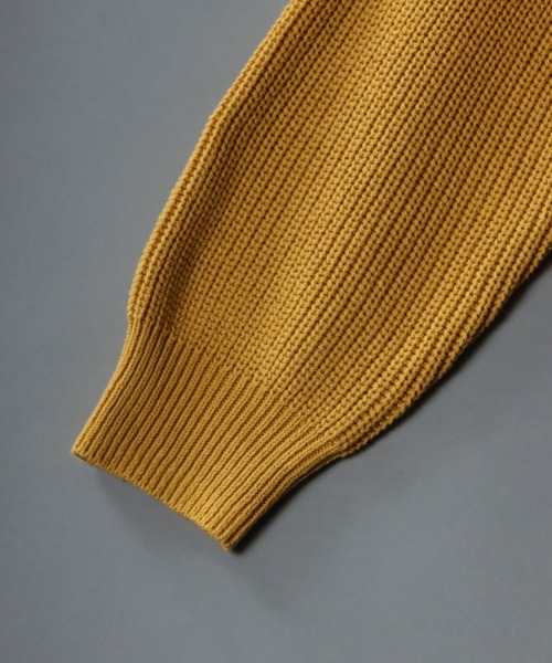 SITRY(シトリー)の「Balloon Sleeve Big silhouette Knit Cardigan/バルーンスリーブ ビッグシルエット ニット カーディガン/カーデ(カーディガン/ボレロ・メンズ・マスタード/ロイヤルブルー/ケリーグリーン/グレイッシュベージュ/ブラック/ライトグレー/パープル・M/L/LL)」の11枚目の写真