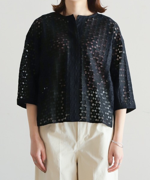 nombre impair - 美品 ノンブルアンペール シルク混ブラウス 日本製 シャツ 白 ギャザー nombre impair - 美品 ノンブルアンペール シルク混ブラウス