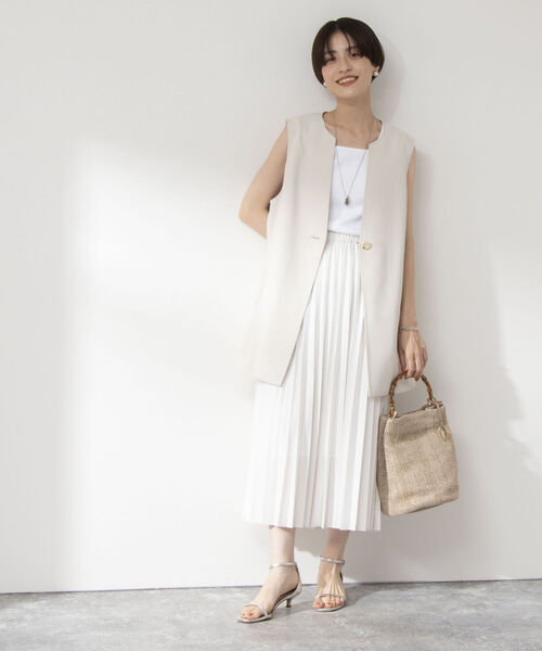 NOLLEY’S（ノーリーズ）の「ウォッシャブルドライタスランステッチジレ（ベスト・レディース・ブラック/キナリ・38）」の3枚目の写真