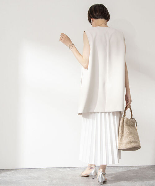 NOLLEY’S（ノーリーズ）の「ウォッシャブルドライタスランステッチジレ（ベスト・レディース・ブラック/キナリ・38）」の12枚目の写真