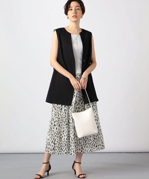 NOLLEY’S（ノーリーズ）の「ウォッシャブルドライタスランステッチジレ（ベスト・レディース・ブラック/キナリ・38）」の6枚目の写真