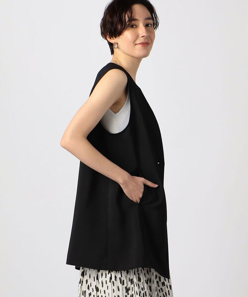 NOLLEY’S（ノーリーズ）の「ウォッシャブルドライタスランステッチジレ（ベスト・レディース・ブラック/キナリ・38）」の15枚目の写真