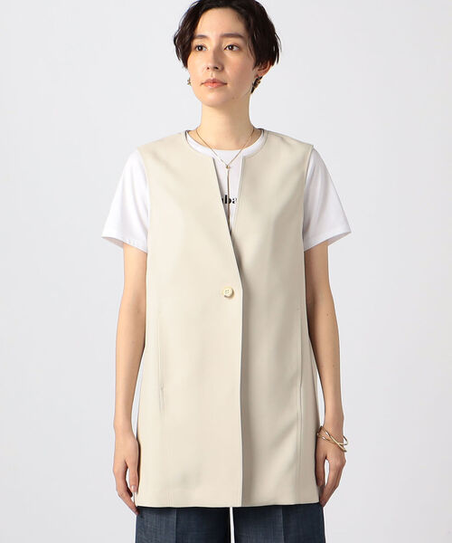 NOLLEY’S（ノーリーズ）の「ウォッシャブルドライタスランステッチジレ（ベスト・レディース・ブラック/キナリ・38）」の13枚目の写真