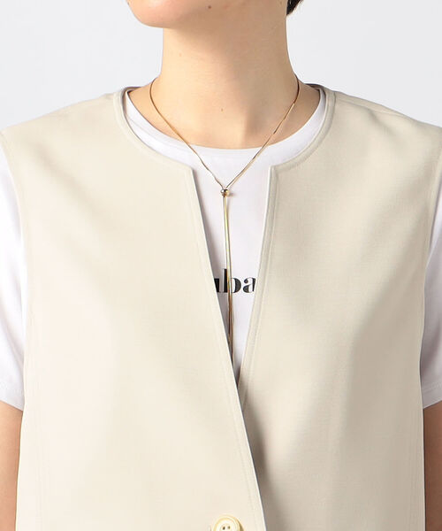 NOLLEY’S（ノーリーズ）の「ウォッシャブルドライタスランステッチジレ（ベスト・レディース・ブラック/キナリ・38）」の5枚目の写真