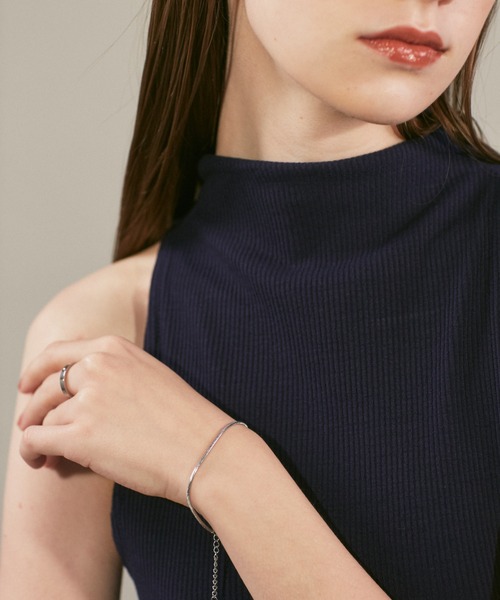 ciite' surgical stainless（シーテサージカルステンレス）の「【 金属アレルギー対応 】 シンプルスネークチェーンブレスレット サージカルステンレス（ブレスレット・レディース・シルバー/ゴールド・FREE）」の7枚目の写真