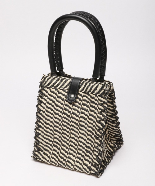 LAKOLE(ラコレ)の「スクエアクラフトトートバッグ / 180312(トートバッグ・レディース・ブラックミックス/ブラック/ナチュラル/オフホワイト・FREE)」の16枚目の写真