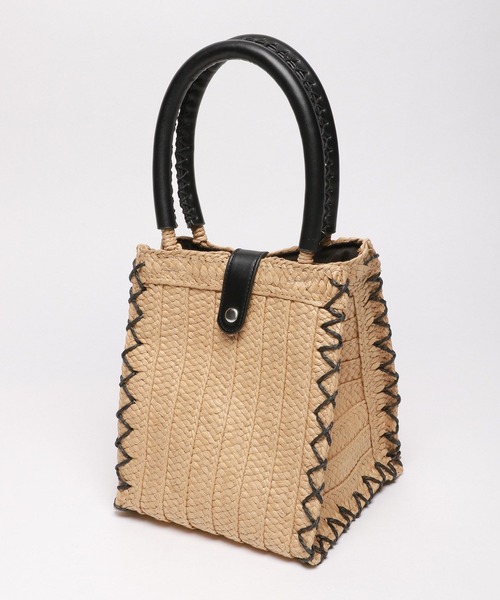 LAKOLE(ラコレ)の「スクエアクラフトトートバッグ / 180312(トートバッグ・レディース・ブラックミックス/ブラック/ナチュラル/オフホワイト・FREE)」の18枚目の写真