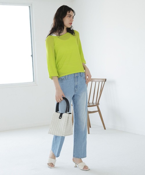 LAKOLE(ラコレ)の「スクエアクラフトトートバッグ / 180312(トートバッグ・レディース・ブラックミックス/ブラック/ナチュラル/オフホワイト・FREE)」の5枚目の写真