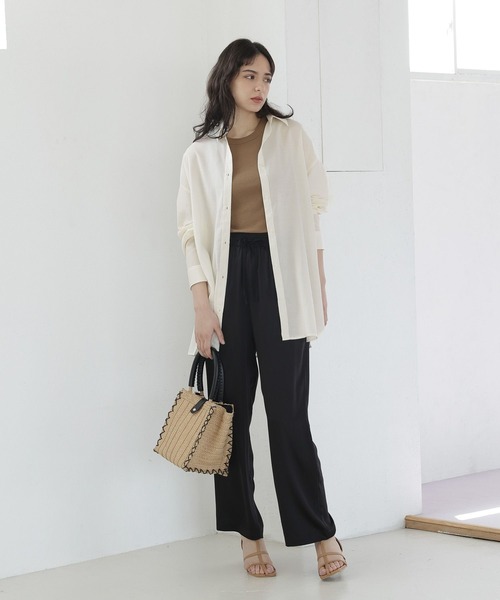 LAKOLE(ラコレ)の「スクエアクラフトトートバッグ / 180312(トートバッグ・レディース・ブラックミックス/ブラック/ナチュラル/オフホワイト・FREE)」の6枚目の写真