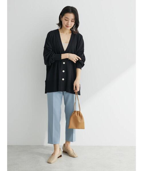 Green　Parks（グリーンパークス）の「洗える　ミドル丈カーディガン（カーディガン/ボレロ・レディース・パープル/ピンク/アイボリー/ブラック・FREE）」の9枚目の写真