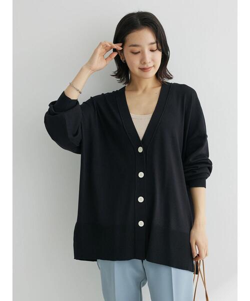 Green　Parks（グリーンパークス）の「洗える　ミドル丈カーディガン（カーディガン/ボレロ・レディース・パープル/ピンク/アイボリー/ブラック・FREE）」の12枚目の写真