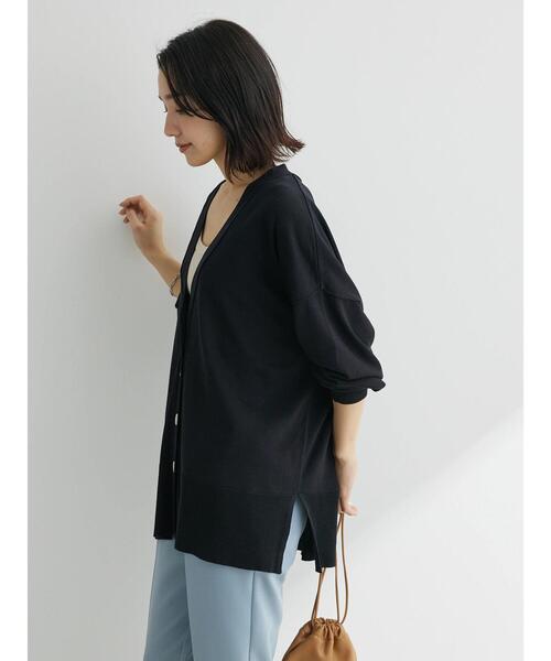 Green　Parks（グリーンパークス）の「洗える　ミドル丈カーディガン（カーディガン/ボレロ・レディース・パープル/ピンク/アイボリー/ブラック・FREE）」の13枚目の写真