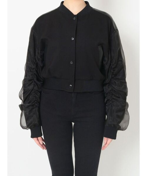 MURUA(ムルーア)の「シアードッキングブルゾン(ブルゾン・レディース・ブラック/ホワイト・FREE)」の11枚目の写真