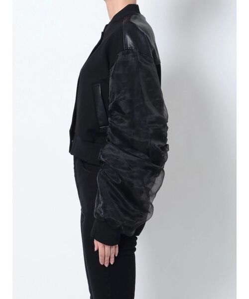 MURUA(ムルーア)の「シアードッキングブルゾン(ブルゾン・レディース・ブラック/ホワイト・FREE)」の12枚目の写真