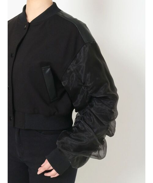 MURUA(ムルーア)の「シアードッキングブルゾン(ブルゾン・レディース・ブラック/ホワイト・FREE)」の15枚目の写真