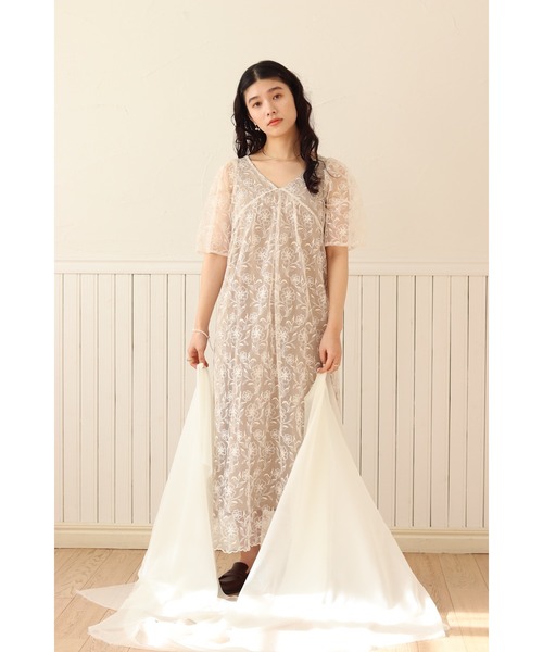 muguet（ミュゲ）の「sheer flower onepiece（ワンピース）」 - WEAR