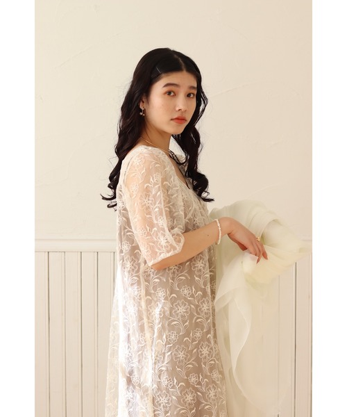 muguet（ミュゲ）の「sheer flower onepiece（ワンピース）」 - WEAR