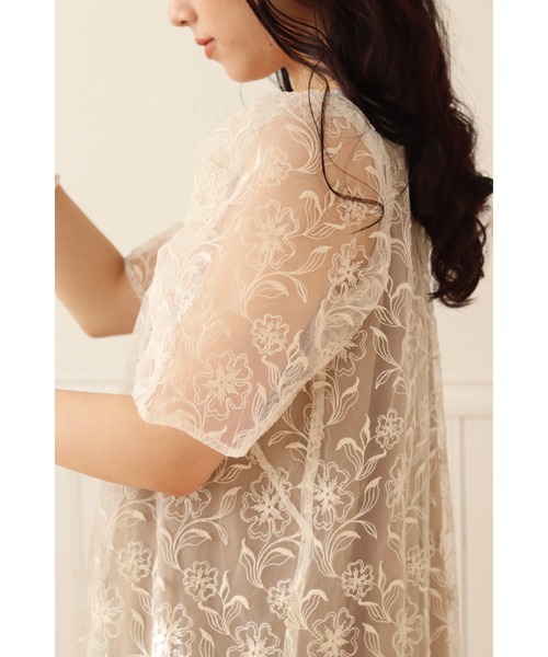 muguet（ミュゲ）の「sheer flower onepiece（ワンピース）」 - WEAR