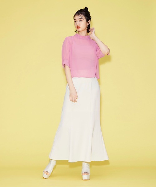 FOREVER 21(フォーエバー トゥエンティーワン)の「【FEMININE】美ラインマーメイドスカート(スカート・レディース・ベージュ/ブラック/ホワイト・SMALL/MEDIUM)」の9枚目の写真