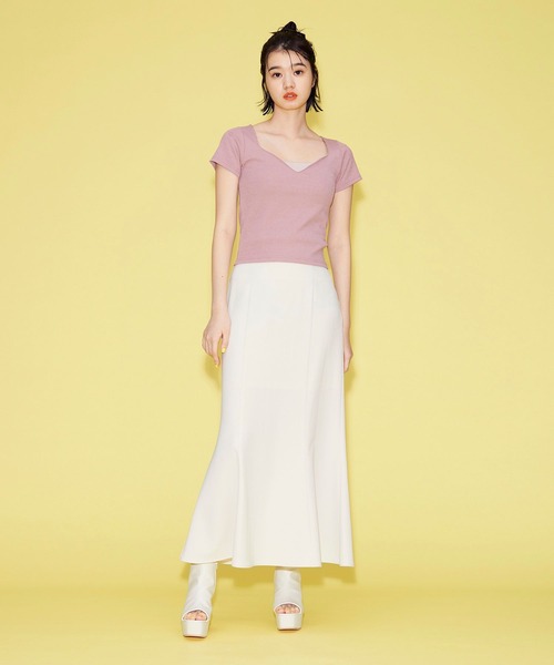 FOREVER 21(フォーエバー トゥエンティーワン)の「【FEMININE】美ラインマーメイドスカート(スカート・レディース・ベージュ/ブラック/ホワイト・SMALL/MEDIUM)」の10枚目の写真